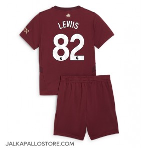 Manchester City Rico Lewis #82 Kolmaspaita Lapsille 2024-25 Lyhythihainen (+ shortsit)